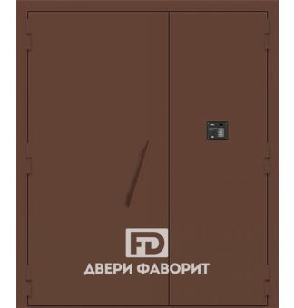 дверь стальная двустворчатая в подъезд с домофоном
