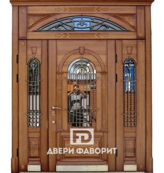 парадная двустворчатая с боковой и верхней вставками (терморазрыв)