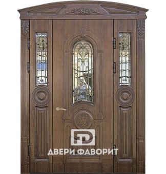 двустворчатая с боковой и верхней вставкасми с терморазрывом и ковкой