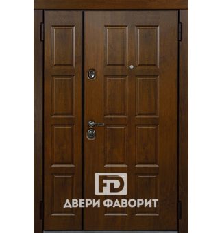 двустворчатая офисная дверь с отделкой из МДФ