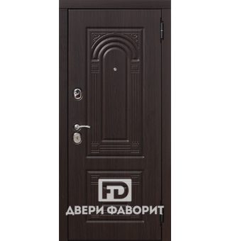 металлическая дверь отделанная черным виноритом