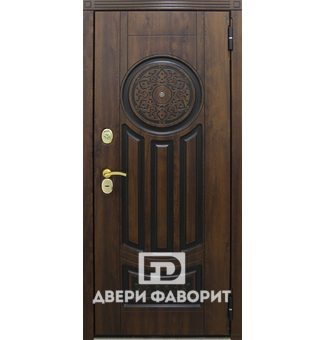 металлическая дверь с виноритом под тёмное дерево