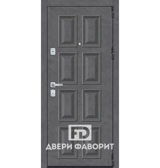металлическая уличная дверь с мдф отделкой чёрного цвета, усилена тремя петлями