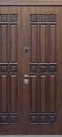 миниатюра - металлическая двустворчатая тамбурная дверь, отделка МДФ с двух сторон - МД-666 - tam16